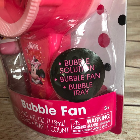 Disney Junior Minnie Mouse Bubble Fan Electric Bubble Maker - Picture 3 of 4